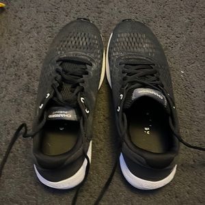 Under armor black and white shoes